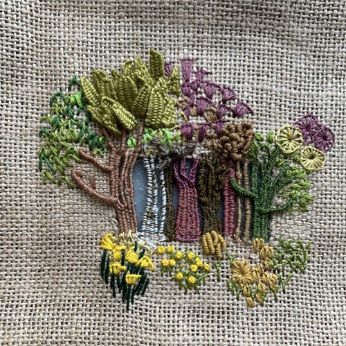 Moderne hulsøm broderi