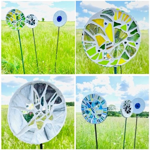 Mosaikblomster til haven